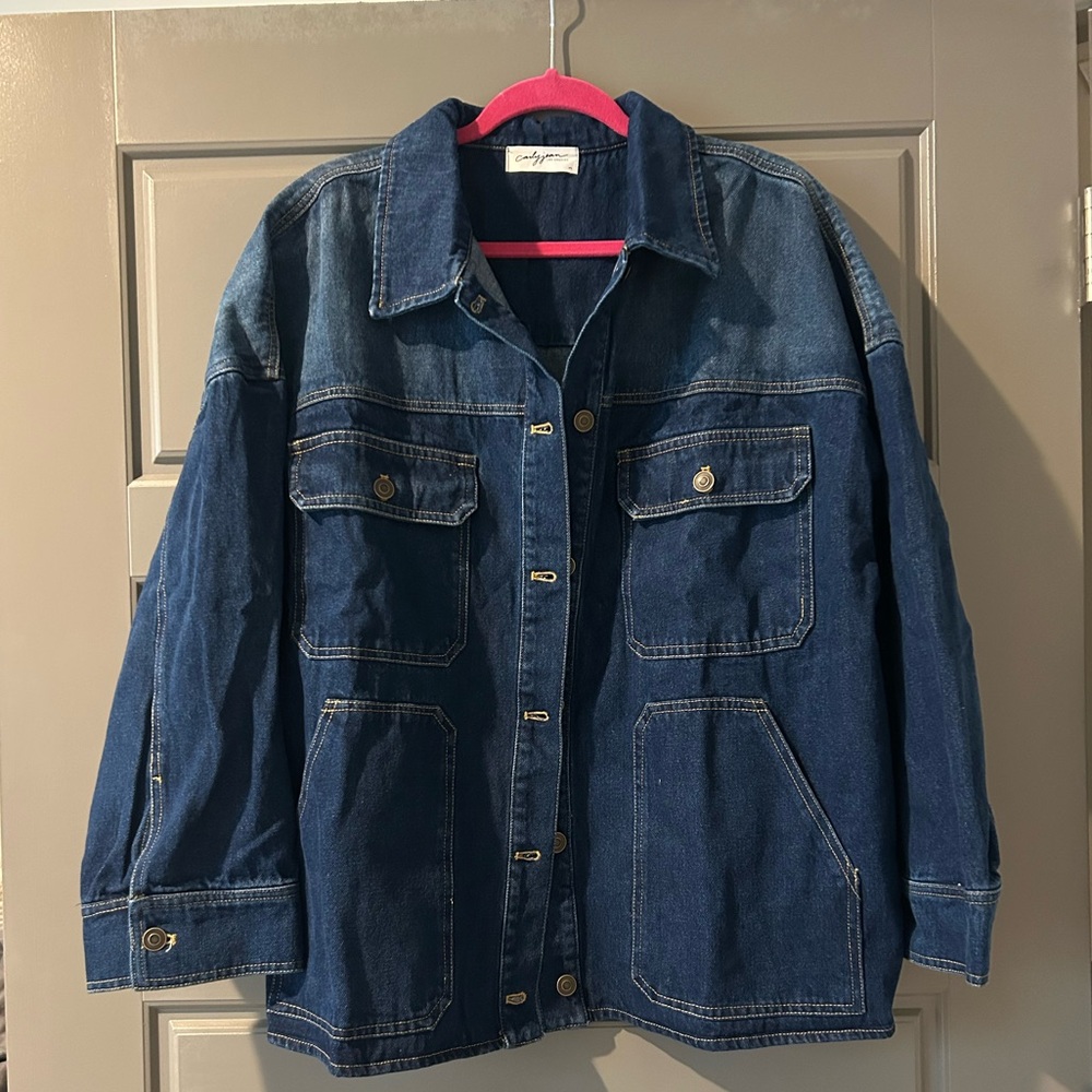 NWOT Carly Jean Los Angeles Ledger Denim Jacket size M